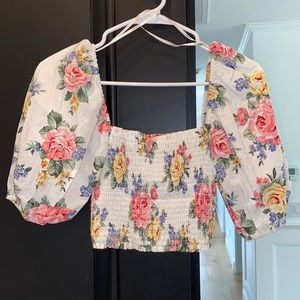Floral Crop Top (NWOT)